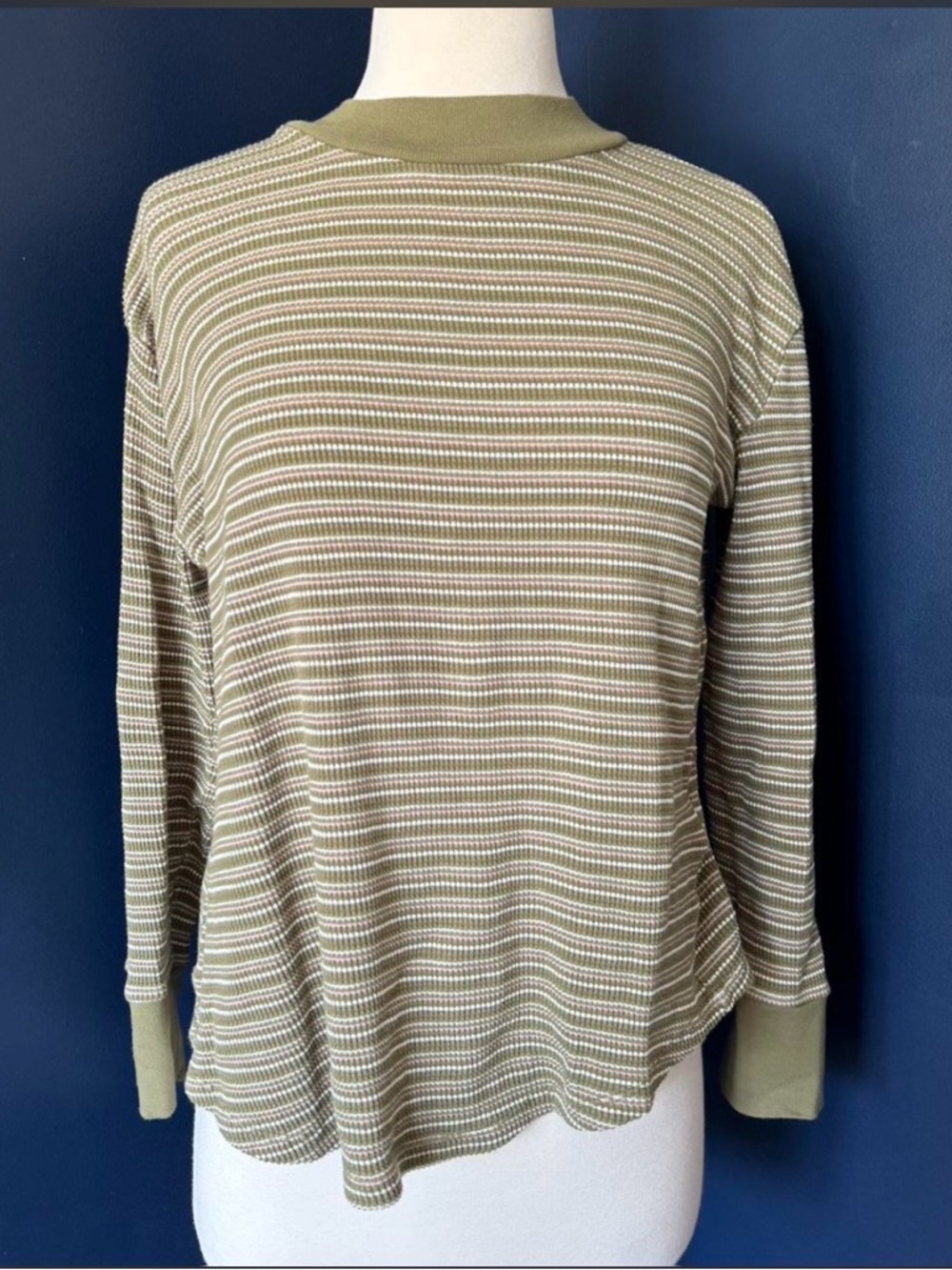 Madewell Striped Waffle Long Sleeve Shirt size XXS